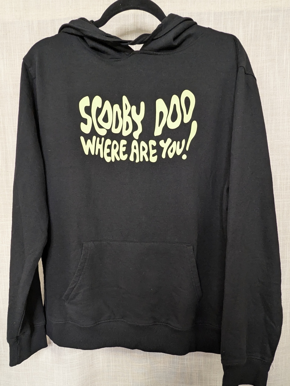 Scooby Doo Glow In The Dark- Graphic Hoodie Size M - Official Retro Logo